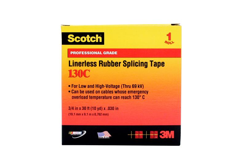 054007-41753 - 1 Inch x 30 feet, Linerless Rubber Splicing Tape 130C