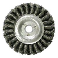 08045 - 4 Inch Standard Twist Knot Wire Wheel  .014 Inch Steel Fill  5/8 Inch-1/2 Inch Arbor Hole