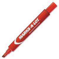 08887-MARKER - RED Chisel Tip Marks-A-Lot Permanent Marker