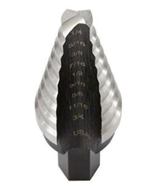 10233 - #3 High Speed Steel (1/4 - 3/4) 9-Step Fractional Self-Starting Unibit Step Drill