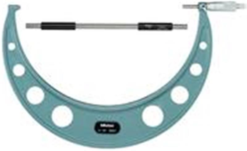 103-226 - 11-12 Inch,  .0001 Inch Mechanical Outside Micrometer, Hammertone Baked Enamel, Ratchet Stop, With Standard