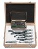103-904-10 - 0-6 Inch,  .001 Inch Mechanical Outside Micrometer Set, Hammertone Baked Enamel, 6 gages, with 5 standards