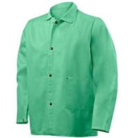 1030-M - Medium, 30 Inch Green Flame Resistant Cotton Jacket, 9 oz