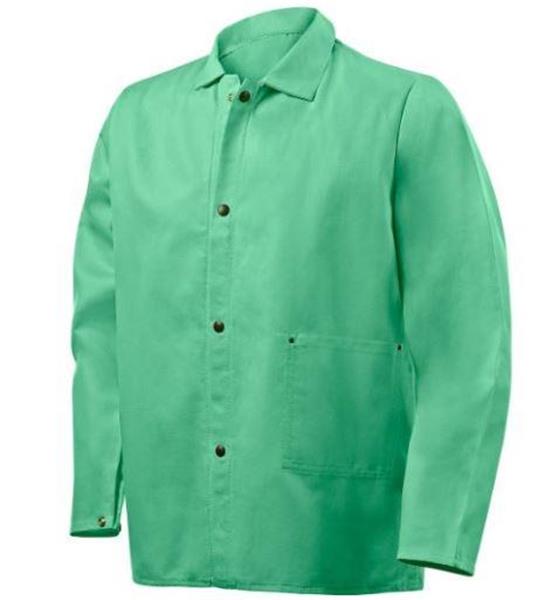 1030-3X - 3X-Large, 30 Inch Green Flame Resistant Cotton Jacket, 9 oz