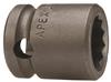 8MM13 - 3/8 Inch Square Drive Socket, 8 mm Hex Opening, 6 Point Hex, Standard Length
