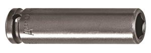 10MM21 - 1/4 Inch Square Drive Socket, 10 mm Hex Opening, 6 Point Hex, Long Length