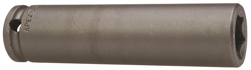 10MM23-D - 3/8 Inch Square Drive Socket, 10 mm Hex Opening, 12 Point Hex, Long Length