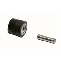 11074-DYNABRADE - 5/8 Inch Dia. x 1/8 Inch W x 3/8 Inch I.D., Crown Face, 70 Duro Rubber Contact Wheel Assembly