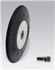 11637-DYNABRADE - 4 Inch Dia. x 1/2 Inch W x 5/8 Inch I.D., Severly Face, 70 Duro Rubber Radiused Contact Wheel