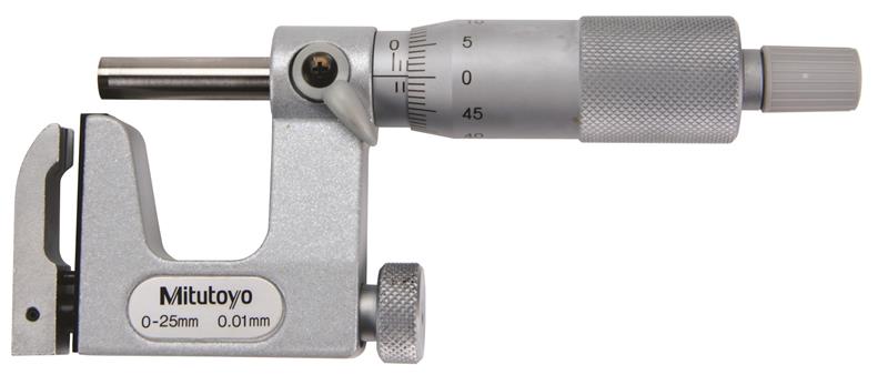 117-101 - 0-25mm Measuring Range, 0.01mm Graduation, Friction Thimble, Carbide Face, Multi-Anvil Micrometer