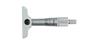 128-105 - 0-1 In.001 Inch, Mechanical Depth Micrometer, Rod Clamp, 2.5 Inch Base, Ratchet Stop