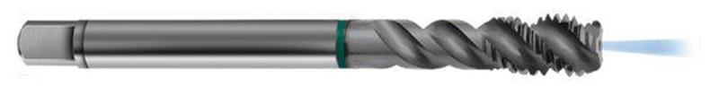 1294-8.005 - M8X1 Tap, Modified Bottom, metric fine thread, D4/D5, 3 flutes, HSS-E-PM, TiCN Coated, 50° Spiral Flute, with Coolant