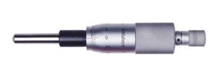 150-811 - 0-1 Inch, .001 Inch, Mechanical Micrometer Head, .375 Inch Diameter Plain Stem, Flat Spindle Face