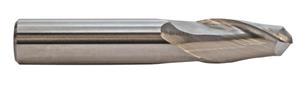 15012500A - 1/8 Inch Diam, 3/8 Inch Length of Cut, Solid Carbide TuffCut® General Purpose 2-Flute Ball Nose End Mill