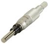 153-201 - 0-25mm, 0.01mm, Mechanical Micrometer Head, 12mm Diameter Plain Stem, Flat Carbide Tipped Spindle Face, Non-Rotating Spindle, Ratchet Stop