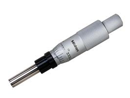 153-208 - 0 Inch - 1 Inch, 0.001 Inch (.0001 In with Vernier), Mechanical Micrometer Head, 1/2 Inch Diameter Plain Stem, Flat Carbide Tipped Spindle Face, Non-Rotating Spindle