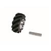 15346-DYNABRADE - 2 Inch Dia. x 5/8 Inch W x 5/8 Inch I.D., Crown Face, 40 Duro Rubber Contact Wheel Assembly