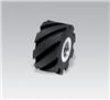 15349-DYNABRADE - 2 Inch Dia. x 1 Inch W x 5/8 Inch I.D., Flat Face, 90 Duro Rubber Contact Wheel Assembly