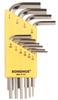 16238 - 10 Piece BriteGuard Plated Hex L-wrench Set - Short Arm - Sizes:  1/16-1/4 Inch