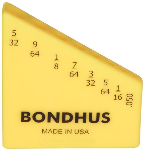 18032 - Bondhex Case Holds 8 L-Wrenches - Sizes: .050-5/32 Inch