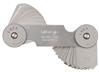 186-102 - 17/64 Inch - 1/2 Inch, Concave/Convex Radius Gage Set, 16 Pairs of Leaves (17/64 Inch to 1/2 Inch by 64ths), Locking Clamp