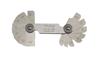 186-103 - 1/32 Inch - 17/64 Inch, Concave/Convex Radius Gage Set, 16 Pairs of Leaves (1/32 Inch to 17/64 Inch by 64ths), Locking Clamp