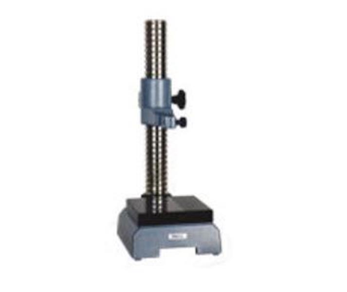 215-405-10 - 110 x 110mm Comparator Stand, For Indicators and Linear Gages, Serrated Anvils, 3/8 Inch and 8mm Diameter Stem Holes, 275mm Travel, With 1mm Fine Feed Adjustment