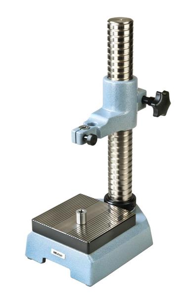 215-505-10 - 150 x 150mm Comparator Stand, For Indicators and Linear Gages, Serrated Anvils, 3/8 Inch and 8/20mm Diameter Stem Holes, 275mm Travel, With Fine Feed Adjustment Over Entire Travel