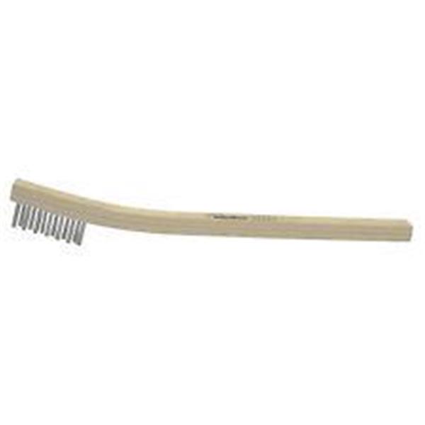 218-CAL - 2 x 9 Row Aluminum Small Wood Handle Scratch Brush