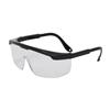 250-24-0000 - One Size Fits All Semi-Rimless Safety Glasses with Black Frame, Clear Lens and Anti-Scratch Coating