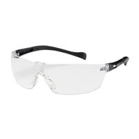 250-MT-10070 - One Size Fits All Rimless Safety Glasses with Black Temple, Clear Lens and Anti-Scratch Coating