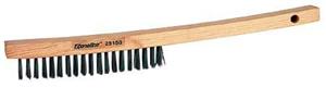 25150 - 3 x 19 Rows .012 Steel Fill Wood Curved Handle Vortec Pro Hand Wire Scratch Brush