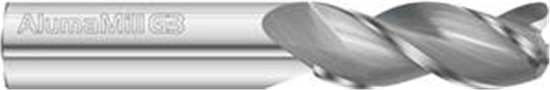 27681-FULLERTON - 16.00mm (.6299) 3-Flutes, High Helix Solid Dura-Carb Series 3833 AlumaMill G3 End Mill- .0984CR