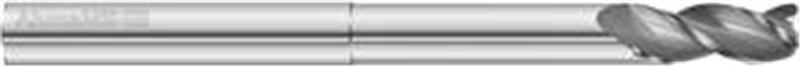 27329 - 8.00mm (.3150) 3-Flutes, High Helix Solid Dura-Carb Series 3833 AlumaMill G3 End Mill- .0394CR/ Long Reach