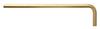 28111 - 7/32 Inch GoldGuard Plated Hex L-wrench, Long Arm - Bulk Quantity
