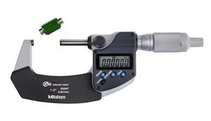293-345-30 - 1 to 2 Inch Range, 0.0001 Inch Resolution, Standard Throat, IP65 Electronic Outside Micrometer