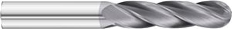 30072-FULLERTON - 3/16 (.1875) TIALN Coated Dura-Carb Series 3200 4-Flute GP SE End Mill- Ball/ Extra-Long