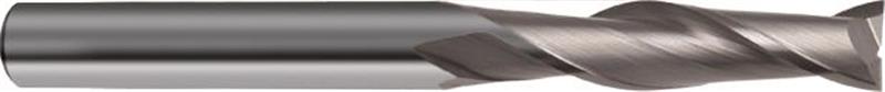 3011-8.000 - 8mm Diameter Endmill, 8mm shank, 2 flutes, 40mm Length of Cut, Carbide, HA Shank, 100mm Overal Length, 30° Helix Angle, 0.1 chamfer (mm)