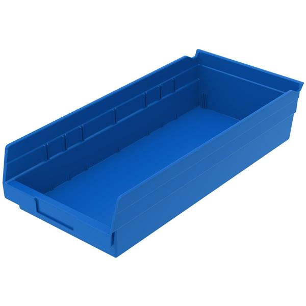 30158-BLUE - 17-7/8 x 8-3/8 x 4 Inch Blue Shelf Bins (12/Carton)