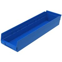 30164-BLUE - 23-5/8 x 6-5/8 x 4 Inch Blue Shelf Bins (6/Carton)