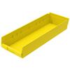 30184-YELLOW - 23-5/8 x 8-3/8 x 4 Inch Yellow Shelf Bins (6/Carton)