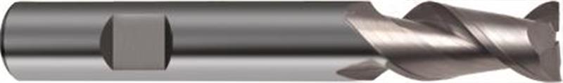 3059-6.000 - 6mm Diameter Endmill, 6mm shank, 2 flutes, 10mm Length of Cut, Carbide, HB Shank, 57mm Overal Length, 45° Helix Angle, 0.03 chamfer (mm)