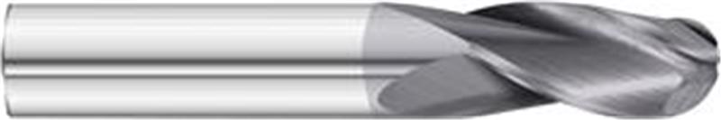 30802-F - 3/16 (.1875) TIALN Coated Dura-Carb Series 3300 3-Flute GP SE End Mill- Ball