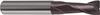 3087-12.706 - 1/2 Inch Diameter Endmill, 1/2 Shank, 2 flutes, 1 Length of Cut, Carbide, FIREX Coated, HA Shank, 3 Overall Length, 30° Helix Angle, 0.062 radius
