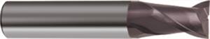 3092-19.050 - 3/4 Inch Diameter Endmill, 3/4 Shank, 2 flutes, 1 Length of Cut, Carbide, FIREX Coated, HA Shank, 3 Overall Length, 30° Helix Angle, 0.0059 chamfer