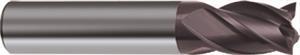 3093-11.110 - 7/16 Inch Diameter Endmill, 7/16 Shank, 4 flutes, 5/8 Length of Cut, Carbide, FIREX Coated, HA Shank, 2-1/2 Overall Length, 30° Helix Angle, 0.0059 chamfer