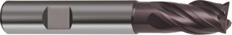 3099-19.050 - 3/4 Inch Diameter Endmill, 3/4 Shank, 4 flutes, 1 Length of Cut, Carbide, FIREX Coated, HB Shank, 3 Overall Length, 35/38° Helix Angle, 0.0177 chamfer