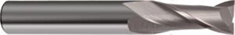 3146-9.52 - 3/8 Inch Diameter Endmill, 3/8 Shank, 2 flutes, 1 Length of Cut, Carbide, Bright Finish, HA Shank, 2-1/2 Overall Length, 30° Helix Angle, 0.0039 chamfer