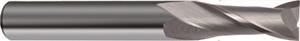 3147-25.400 - 1 Inch Diameter Endmill, 1 Shank, 2 flutes, 2-1/4 Length of Cut, Carbide, HA Shank, 5 Overall Length, 30° Helix Angle, 0.0118 chamfer