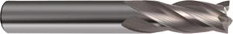 3150-10.716 - 27/64 Inch Diameter Endmill, 1/2 Shank, 4 flutes, 1 Length of Cut, Carbide, HA Shank, 2-3/4 Overall Length, 30° Helix Angle, 0.0059 chamfer